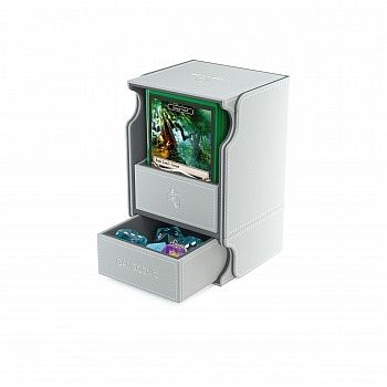Gamegenic Deck Box: Watchtower 100  Convertible White  Hvid