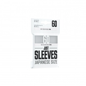 Gamegenic: Just Sleeves: Small Japanese Size White  Hvid   60 Kortlommer