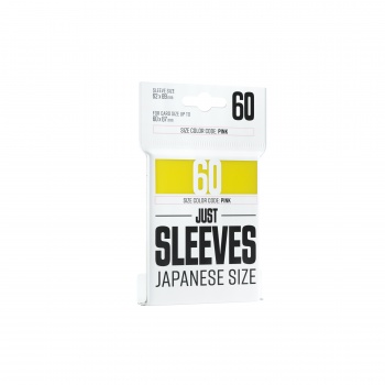 Gamegenic: Just Sleeves: Small Japanese Size Yellow  Gul   60 Kortlommer