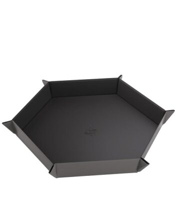 Gamegenic Magnetic Dice Tray Hexagonal: Black Gray
