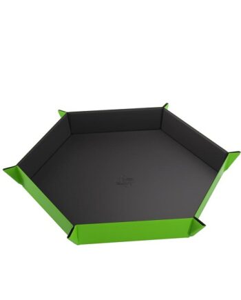 Gamegenic Magnetic Dice Tray Hexagonal: Black Green