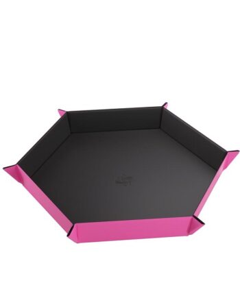 Gamegenic Magnetic Dice Tray Hexagonal: Black Pink