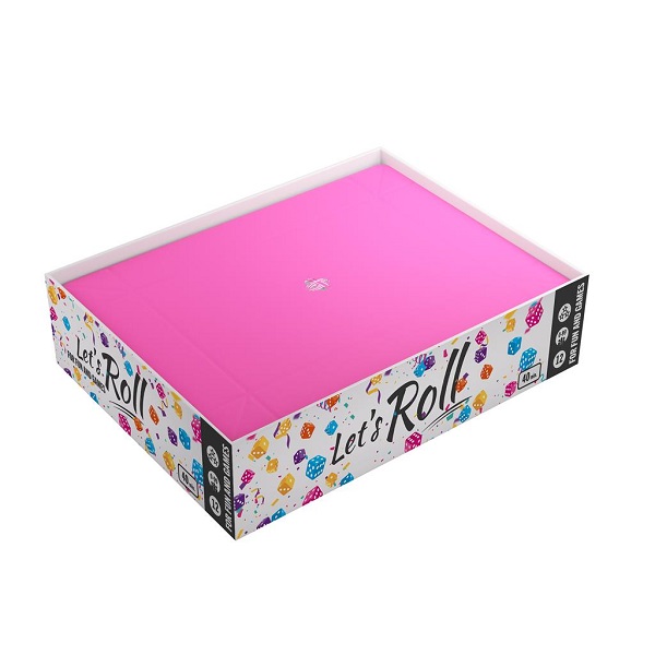 Gamegenic Magnetic Dice Tray Rectangular: Black Pink