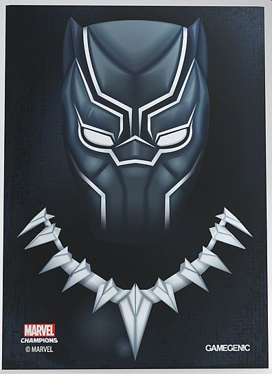 Gamegenic Marvel Champions Sleeves Black Panther  50   Kortlommer