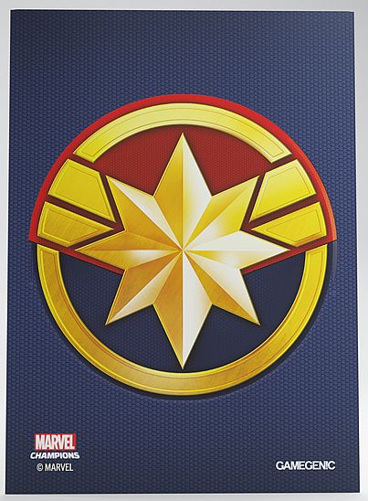 Gamegenic Marvel Champions Sleeves Captain Marvel  50   Kortlommer