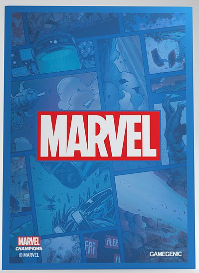 Gamegenic Marvel Champions Sleeves Marvel Logo: Blue  50   Kortlommer