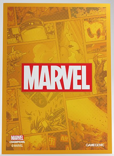 Gamegenic Marvel Champions Sleeves Marvel Logo: Orange  50   Kortlommer