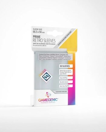 Gamegenic Prime Retro Sleeves Clear  Transparent   50 Kortlommer