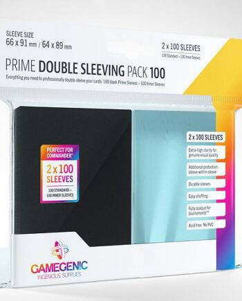 Gamegenic Prime Sleeves: Double Sleeving Pack  2x100 Kortlommer