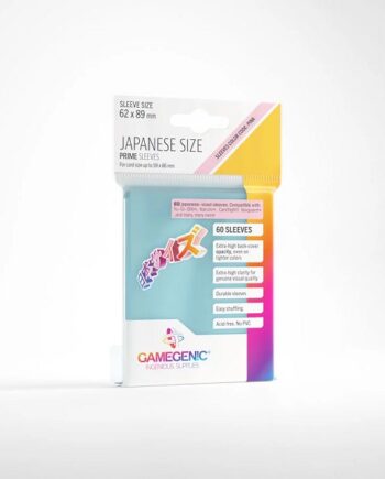Gamegenic: Prime Sleeves: Small Japanese Size Clear  Transparent   60 Kortlommer