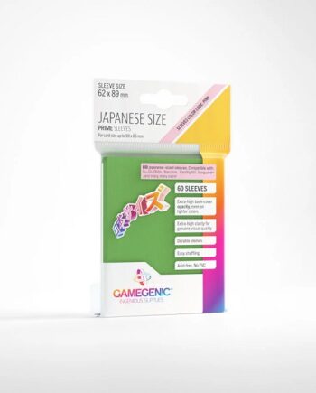 Gamegenic: Prime Sleeves: Small Japanese Size Green  Gr 195 184     60 Kortlommer