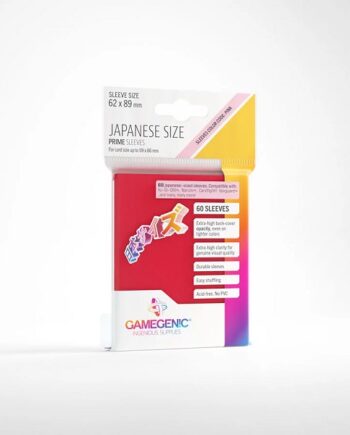 Gamegenic: Prime Sleeves: Small Japanese Size Red    195 184     60 Kortlommer