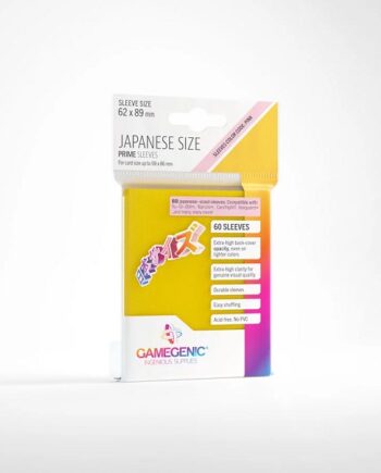 Gamegenic: Prime Sleeves: Small Japanese Size Yellow  Gul   60 Kortlommer
