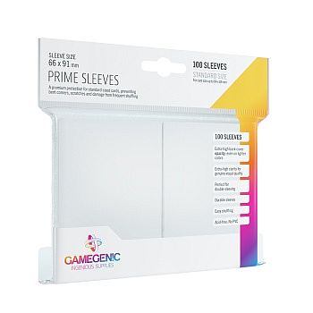 Gamegenic Prime Sleeves: White  Hvid   100 Kortlommer