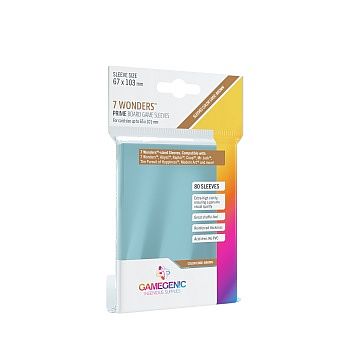 Gamegenic Prime   Wonders Sleeves: 67   103 Mm Clear  Transparent   80 Kortlommer