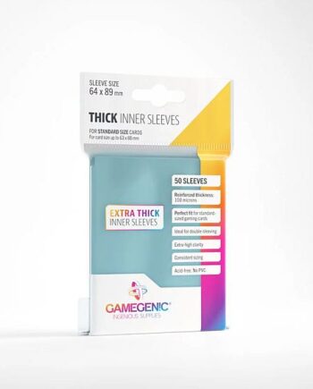 Gamegenic Thick Inner Sleeves Clear  Transparent Gennemsigtig   50 Kortlommer