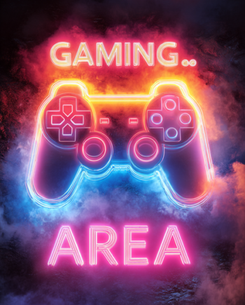 Gamer Plakat 493  Gaming Area Neon