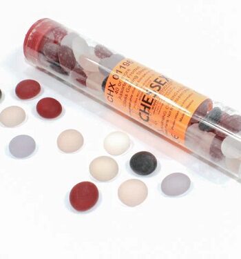 Gaming Counters Chessex: Assorted Frosted Glass Stones  Qty 40  In 14cm Tube