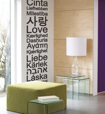 Global Love Wallsticker Af Alan Smithee  31x161 Cm