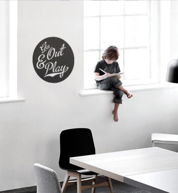 Go Out   Play Wallsticker Af Alan Smithee  38x38 Cm