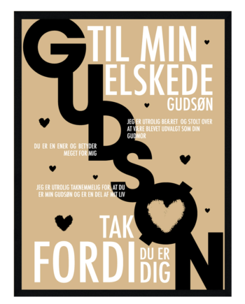 Gudsøn Plakat Personlig Plakat