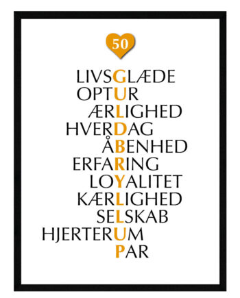 Guldbryllup Citat Plakat