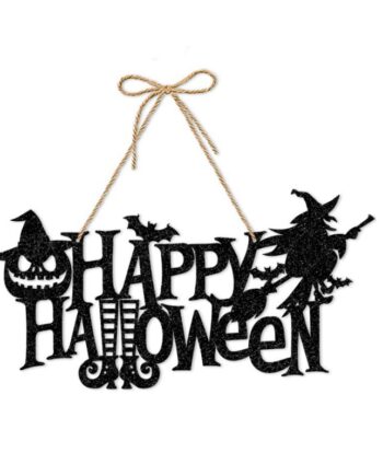Hængende Halloween Vægdekoration  Happy Halloween Skilt  41cm
