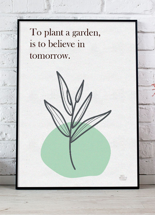 Haveplakat Believe 29 21 Cm A4 Kr 199 -