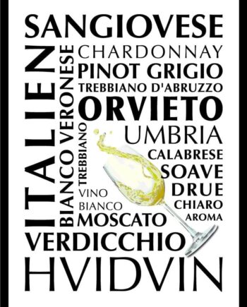 Hvidvin Plakat Italien
