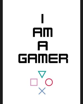 Am   Gamer Hvid Gamer Plakat