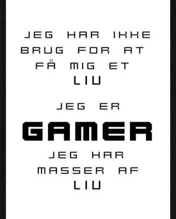 Jeg Er Gamer Gamer Plakat