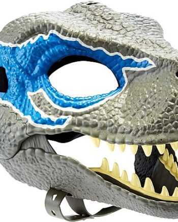 Jurassic World Velociraptor Mask  White With Blue   Deinonychus