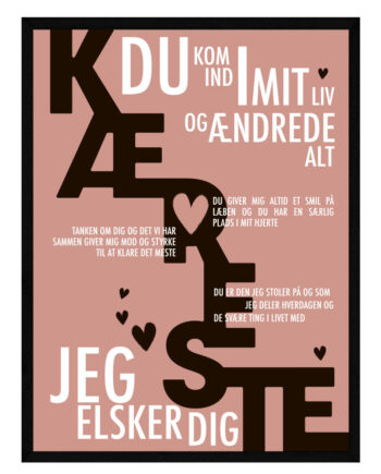Kæreste Plakat Personlig Plakat