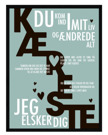 Kæreste Plakat Personlig Plakat