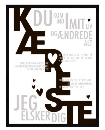 Kæreste Plakat Personlig Plakat