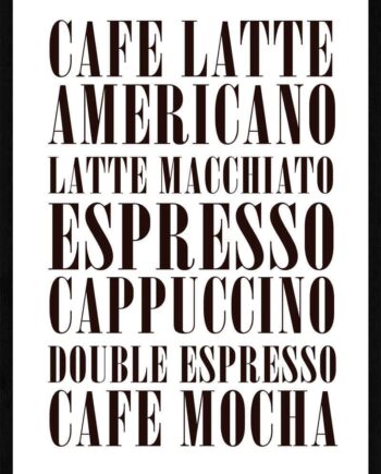 Kaffe Citat Plakat
