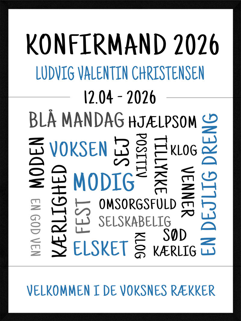 Konfirmand Plakat Dreng
