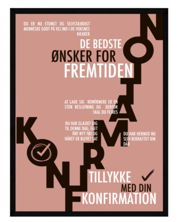 Konfirmand Plakat Personlig Plakat