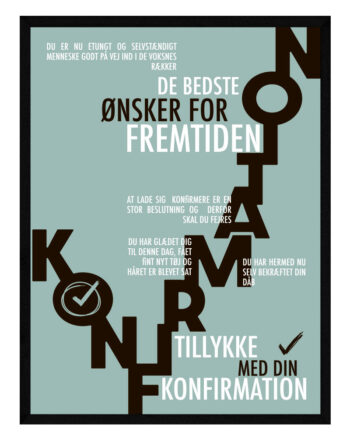 Konfirmand Plakat Personlig Plakat