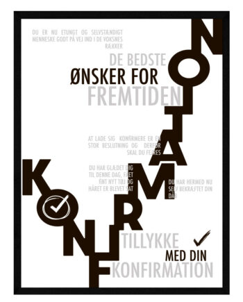 Konfirmand Plakat Personlig Plakat