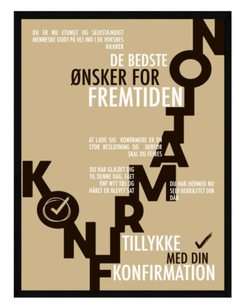 Konfirmand Plakat Personlig Plakat