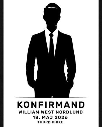 Konfirmand Silhouette Plakat Dreng