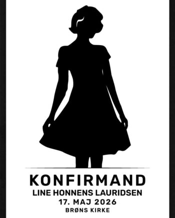 Konfirmand Silhouette Plakat Pige