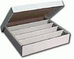 Kortkasse Stor Opbevaringsboks  Hvid Pap  Holder 7000 Kort  Kb7000    Bcw- -bx-smon