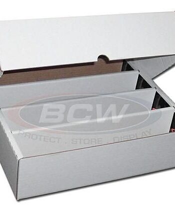 Kortkasse Stor Opbevaringsboks  Hvid Pap  Holder 4000 Kort  Langt   195 165     Kb4000    Bcw- -bx-3200