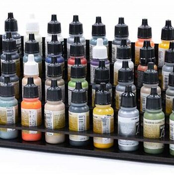 Kraken Wargames Modular Painting Station  Black  Colorshelf Top  Dropper Bottle