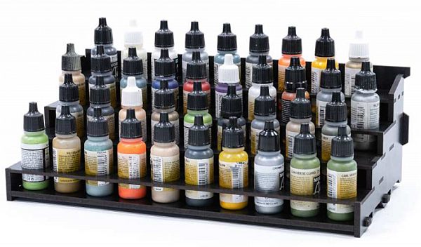 Kraken Wargames Modular Painting Station  Black  Colorshelf Top  Dropper Bottle