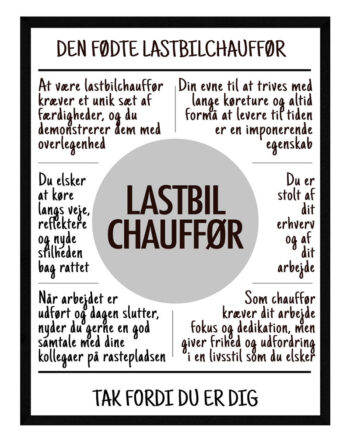 Lastbilchauffør Plakat
