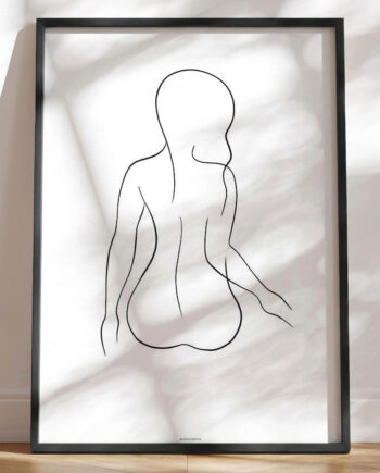 Line Art Woman No    Plakat