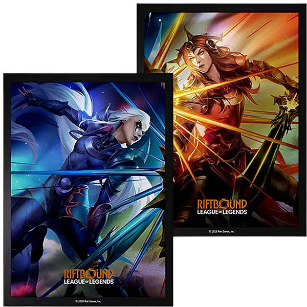 100 Lommer  Riftbound: League Of Legends Tcg: Set 04: Vendetta   : Diana Vs Leona Deck Protector Art Sleeves
